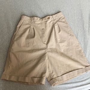 Domino high waisted khaki shorts